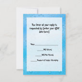 Cute Rubber Ducky/Blue Bubbles RSVP Kaartje (Achterkant)