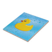 Cute Rubber Ducky/Blue Bubbles Tegeltje (Zijkant)