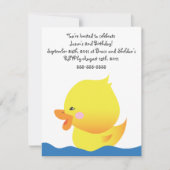 Cute Rubber Ducky Boy Birthday Uitnodiging (Voorkant)