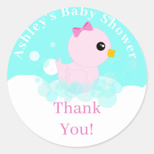 Cute Rubber Ducky Dank u Klassieke Ronde Sticker