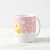 Cute Rubber Ducky in Bubble Bath for Girls Koffiemok (Voorkant rechts)