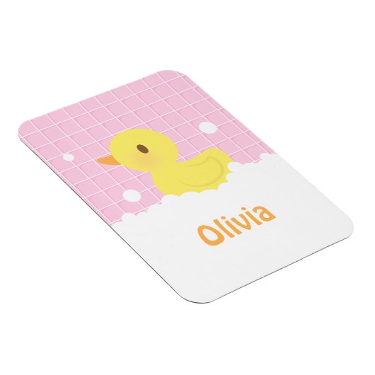 Cute Rubber Ducky in douche voor meisjes Magneet (Rechterzijde)