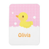 Cute Rubber Ducky in douche voor meisjes Magneet (Verticaal)