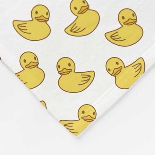 Cute Rubber Ducky Pattern Fleece Deken (Hoek)