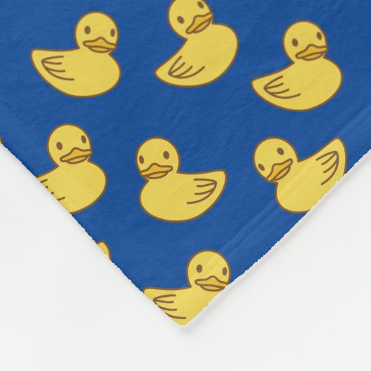 Cute Rubber Ducky Pattern Royal Blue Fleece Deken (Hoek)