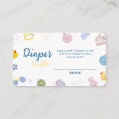 Cute Rubber Eend Badluier Raffle Baby Shower Informatiekaartje (Voorkant)