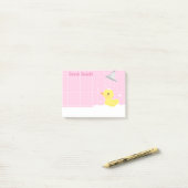 Cute Rubber Eendje in Douche voor Meisjes Post-it® Notes (Op bureau)