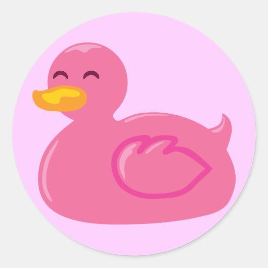 Cute Rubberducky Ronde Sticker (Voorkant)