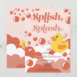 Cute rubbereend spetbol baby shower kaart