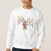 Cute Rudolf Reindeer met kerstlampjes Shirten Trui (Voorkant)