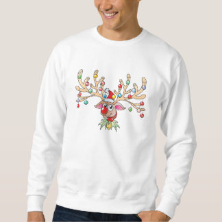 Cute Rudolf Reindeer met kerstlampjes Shirten Trui