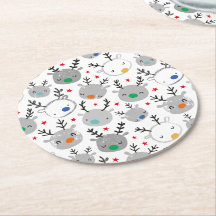 Cute Rudolph head met kleine sterren