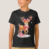 Cute Rudolph Nk Coquette Pajamas Christmas Xmas Gi T-shirt (Voorkant)