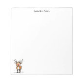Cute Rudolph Reindeer Christmas Illustration Notitieblok (Voorkant)