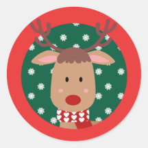 Cute Rudolph Reindeer kerstrood groen