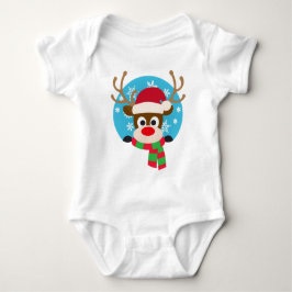 Cute Rudolph the Red Nose Reindeer | Baby Bodysuit