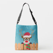 Cute Rudolph the Red Nose Reindeer | Crossbody Bag Crossbody Tas (Achterkant)