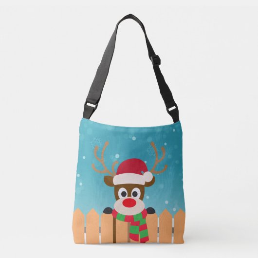 Cute Rudolph the Red Nose Reindeer | Crossbody Bag Crossbody Tas (Voorkant)