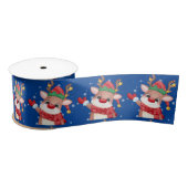 Cute Rudolph The Red Nose Reindeer Kerstmis Satijnen Lint (Spoel)