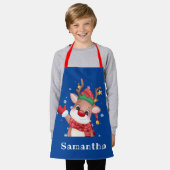 Cute Rudolph the Red Nose Reindeer Monogram Schort (Gedragen)