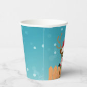 Cute Rudolph the Red Nose Reindeer | Papieren beke Papieren Bekers (Rechts)