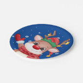 Cute Rudolph the Red Nose Reindeer Papieren Bordje (Gekanteld)