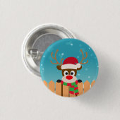 Cute Rudolph the Red Nose Reindeer | Pin-Button Ronde Button 3,2 Cm (Voorkant /achterkant)
