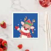 Cute Rudolph the Red Nose Reindeer Servet (Insitu)