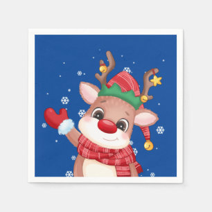 Cute Rudolph the Red Nose Reindeer Servet