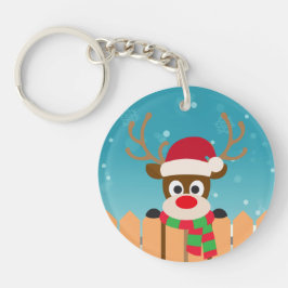 Cute Rudolph the Red Nose Reindeer | SLEUTELHANGER