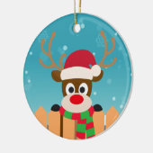 Cute Rudolph the Red Nose Reindeer | Versiering Keramisch Ornament (Links)