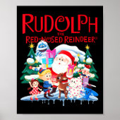 Cute Rudolph The Red Nosed Reindeer Christmas Spec Poster (Voorkant)