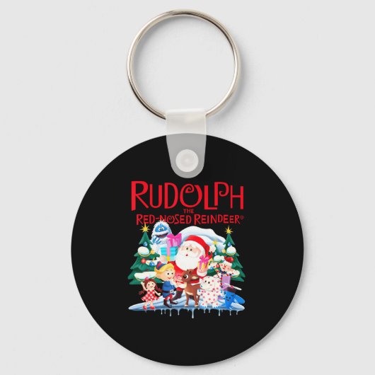 Cute Rudolph The Red Nosed Reindeer Christmas Spec Sleutelhanger (Voorkant)
