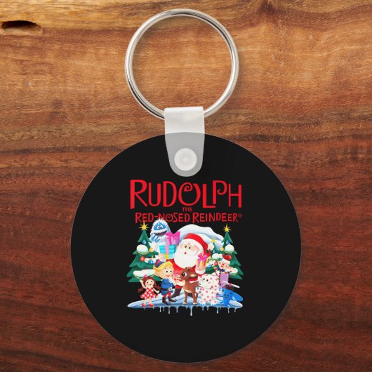 Cute Rudolph The Red Nosed Reindeer Christmas Spec Sleutelhanger (Voorkant)