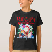 Cute Rudolph The Red Nosed Reindeer Christmas Spec T-shirt (Voorkant)