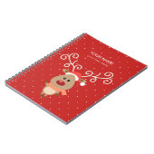 Cute Rudolph the red nosed reinders cartoon Notitieboek (Linkerzijde)