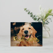 Cute Ruff Year Dog foto Folie Feestdagen Briefkaart (Staand Voorkant)