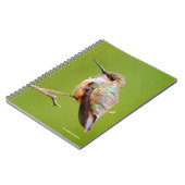 Cute Rufous Hummingbird on California Lila Notitieboek (Linkerzijde)