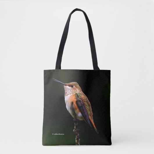 Cute Rufous Hummingbird on Fruit Tree Tote Bag (Voorkant)