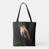 Cute Rufous Hummingbird on Fruit Tree Tote Bag (Achterkant)