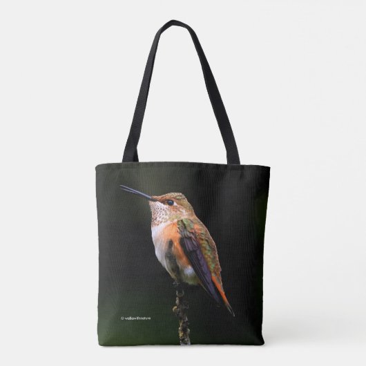 Cute Rufous Hummingbird on Fruit Tree Tote Bag (Achterkant)
