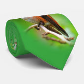 Cute Rufous Hummingbird on Plum Tree Branch Stropdas (Opgerold)