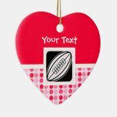 Cute Rugby Keramisch Ornament (Rechts)