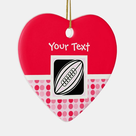 Cute Rugby Keramisch Ornament (Rechts)