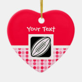 Cute Rugby Keramisch Ornament (Voorkant)