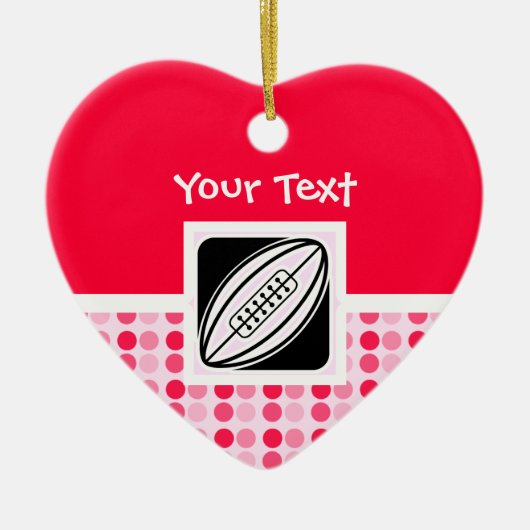 Cute Rugby Keramisch Ornament (Voorkant)