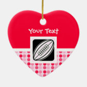 Cute Rugby Keramisch Ornament (Achterkant)