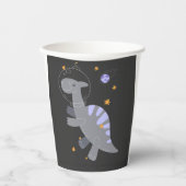Cute ruimte dinosaurus verjaardagsfeestje beker vo (Voorkant)