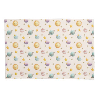 Cute ruimte stof babykamer textielontwerp kussensloop