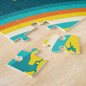 Cute Ruimteraket Cartoon Legpuzzel (Zijkant)